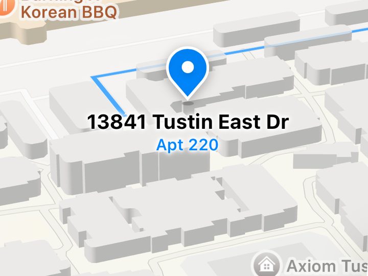 Spot pinning apartment 220 at 13841 Tustin East Dr